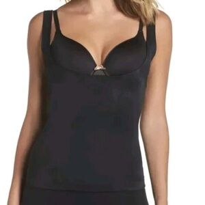 SPANX Shape My Day Open Bust Cami Tank Black Camisole Shapewear Size XL